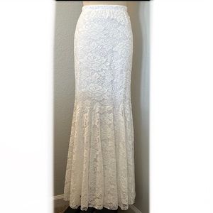Maxi mermaid skirt stretch floral lace NEW